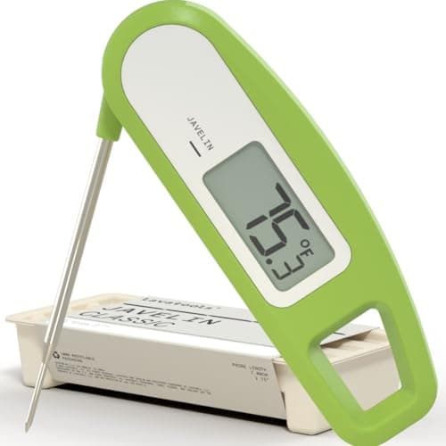 Image of Lavatools PT12 Javelin Ultra Fast Digital Instant Read Meat Thermometer for Grill and Cooking, 2.75" Probe, Compact Foldable Design, Large Display, Splash Resistant – Wasabi