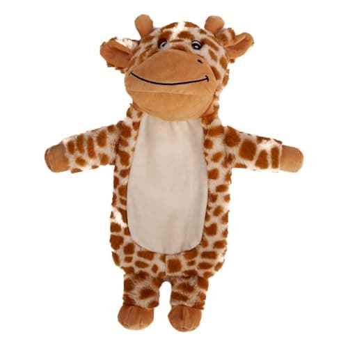 Image of K Collection 3D Novelty Hot Water Bottle with Removable Cover - Giraffe Design - Soft Plush Cover - Premium Natural Rubber