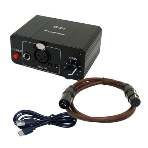 Image of Hoite Microphone Preamp, 48V High Gain Microphone Amplifier with Phantom Power and XLR Output