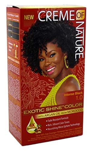Image of Creme of Nature Argan Womens Gel Hair Colour 1.0 Intense Black