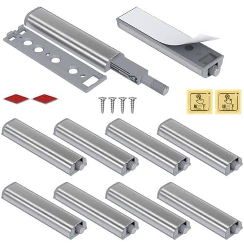 Image of Push to Open Door Catches Jiayi Cupboard Magnetic Push Catch Latch Release for Kitchen Closet Door Closing Cabinet Push OpenTouch Push Close Drawer Opener Wardrobe Closure (10 Pack)