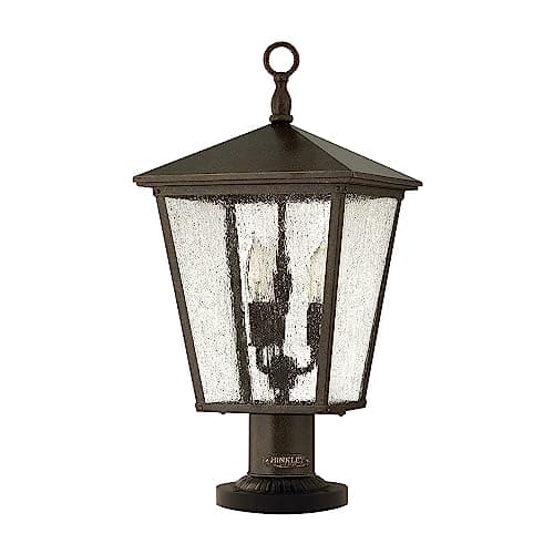 Image of Luminosa 3 Light Outdoor Pedestal Light Regency Bronze IP44, E14