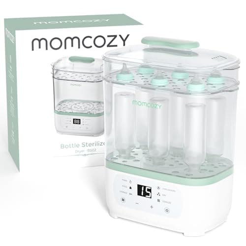 Image of Momcozy Electric Steam Baby Care Bottle Sterilizer and Dryer, Multi-Function 8-in-1, Suitable for Baby Bottles, Breast Pump Accessories & Baby Stuff,Mid-Rang