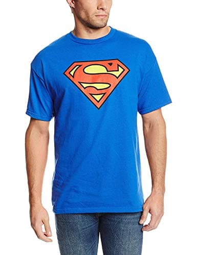 Image of DC Comics Superman S Super Logo Men's Blue T-Shirt Tee Shirt, Royal, S