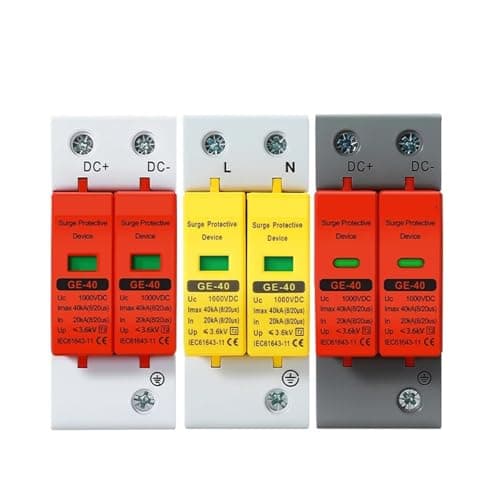 Image of DC SPD 2P House Surge Protector protection Protective Low-voltage Arrester Device(White red,800V)
