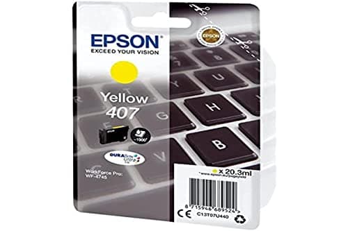Image of Epson 407 Yellow Keyboard Genuine, Ink Cartridge DuraBrite Ultra WorkForce Pro WF-4745DTWF
