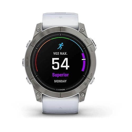 Image of Garmin Epix Pro (Gen 2) Sapphire Edition Smartwatch with Silicone Band, 51 mm Case, White