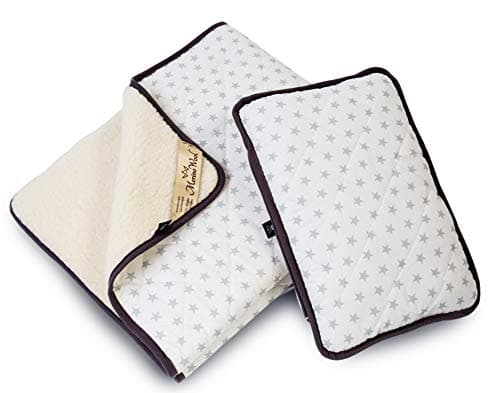 Image of Merino Wool SALE BABY DUVET 120 x 150 CM + PILLOW 40 x 60 PERFECT FOR GIFT ! grey stars. NATURAL BABY BEDDING