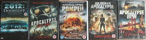 Image of DISASTER MOVIE 5 DVDS COLLECTION ( 2012 DOOMSDAY / APOCALYPSE DAY ONE + POMPEII + SOLDIER OF THE APOCALYPSE + APOCALYPSE HOW )