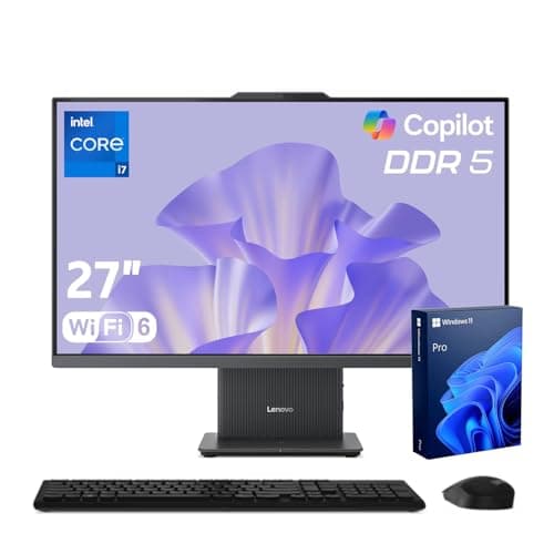 Image of Lenovo IdeaCentre Business Computer All-in-One PC, 27" FHD 100Hz Display, Intel Core i7-13620H, 64GB DDR5, 2TB SSD, Wi-Fi 6, Windows 11 Pro with AI & Microsoft Copilot, Wireless KB & M, Grey