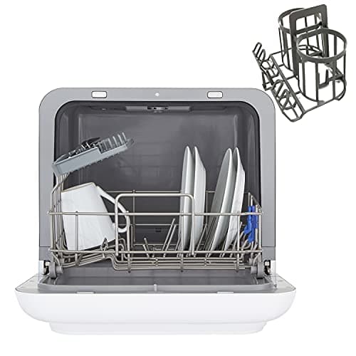 Image of Cookology Mini Table Top Dishwasher, 2 Places - White (with Baby Bottle Rack)