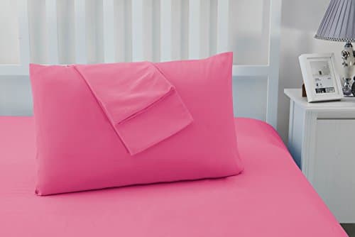Image of Sonia Moer Super Soft Brushed Microfibre Pillowcases - Non Iron Breathable Hypoallergenic Pillowcases set of 2- Pink