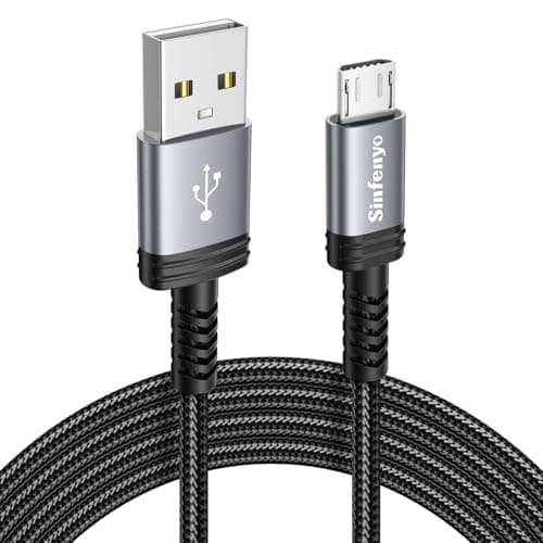 Image of Micro USB Cable 3M, Long Micro Charger Cable Android Charging Lead Braided PS4 Controller Charge Cord Compatible with Samsung Galaxy S7/S6/S5/J3/J5/J7/Note 5,Huawei,HTC,LG,PS4,Kindle,Xbox,Nexus,Nokia