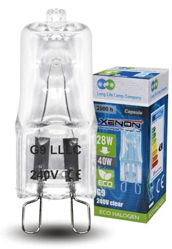 Image of Long Life Lamp Company 10 x G9 Halogen Energy Saving 28W = 40W Equivalent Light Bulbs Eco Halogen Dimmable Bulbs