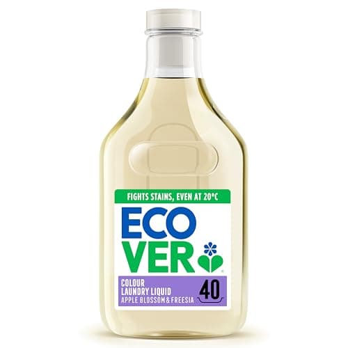 Image of Ecover Concentrated Colour Laundry Detergent, Laundry Washing Liquid, Fresh Apple Blossom & Freesia Scent, 1 x 40 Washes, 1 x 1.43L