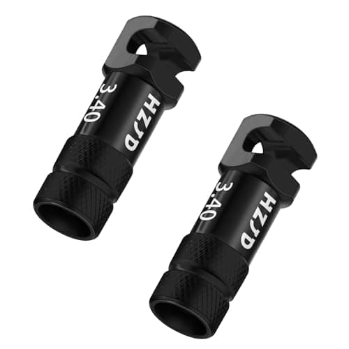 Image of HZJD Bike Presta Valve Caps, Black, Integrated Core Spoke Removal Function(2 Pack)