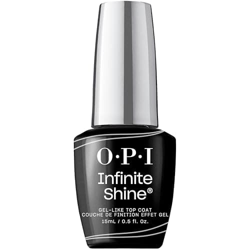 Image of OPI Infinite Shine Gel-like Top Coat - Adds Colour & Gloss to Nail Polish - with Pre-Cured Gel Technology & OPI Pro-Wide Brush (15ml)