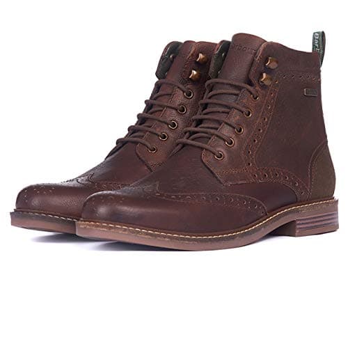 Image of Barbour Mens Seaton Leather Walking Comfort Casual Smart Work Metal Logo Boots - Teak - 7