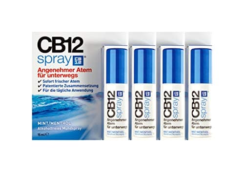Image of CB12 Mouth Spray Instant - Refreshing Oral Care Solution, 15ml (Pack of 4)