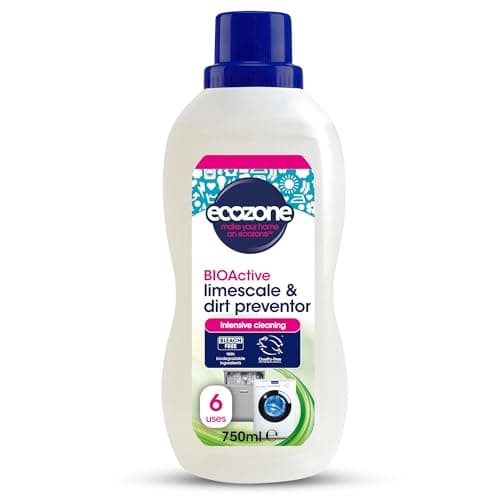 Image of Ecozone BIOActive Limescale & Dirt Preventor Liquid, Washing Machine Cleaner, Appliance Limescale Remover & Rust Remover, Vegan Friendly Eco Conscious Natural Cleaning Products - 750ml