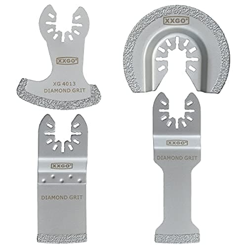 Image of XXGO 4 Pcs Oscillating Multi Tool Diamond Blades for Grit Grout Removal XG4004DU