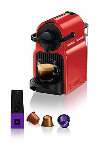 Image of Nespresso Inissia Coffee Capsule Machine, Ruby Red by Krups