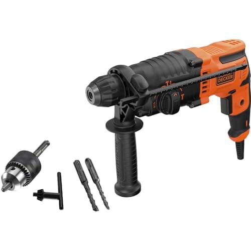 Image of BLACK+DECKER BEHS01-GB Corded 650W SDS Hammer Drill Orange