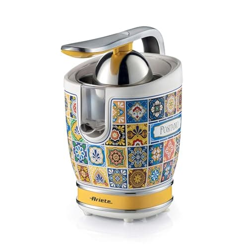 Image of Ariete 413, Positano Citrus Juicer, Electric Juicer with Professional Lever, 2 Cones for Large and Small Fruits, Silent Pourer, Professional Press, Metal Body