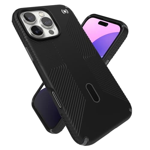 Image of Speck Presidio 2 Grip iPhone 16 Pro Max Case - MagSafe and ClickLock - Slim Black/Slate Phone Case