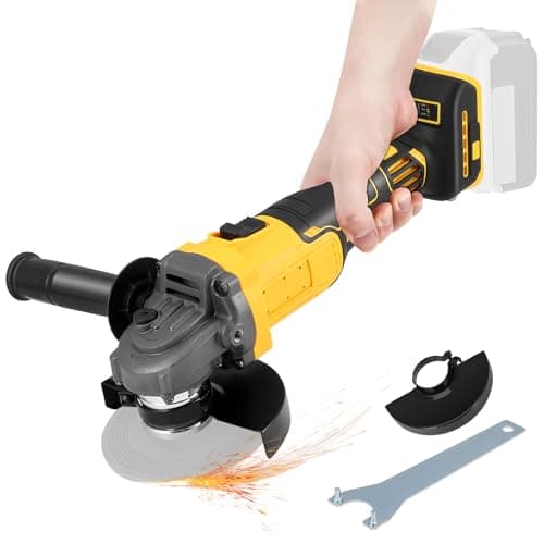 Image of Cordless Angle Grinder Compatible with Dewalt 20V Battery DOYFAY 125mm Brushless Angle Grinder 10000RPM for Cutting, Grinding (Bodyl Only, No Battery)