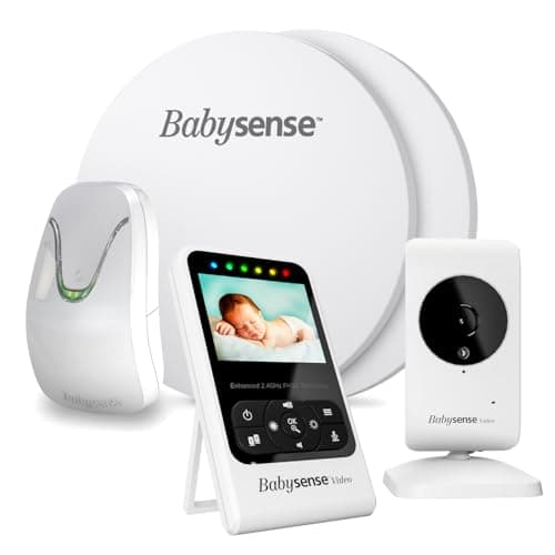 Image of Babysense Video Baby Monitor with 2.4" Screen & Baby Movement Monitor for Home Use with Real-Time Alerts, Tracks Breathing Motion, Non-Contact, 2-in-1