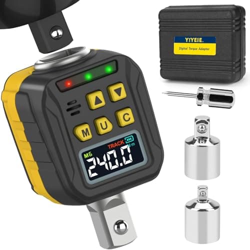 Image of YIYEIE - 1/2" Digital Torque Adapter, 17-340Nm, Color LCD Display, Digital Torque Wrench Adapter with ±2% Accuracy, Wrench Calibration Tool