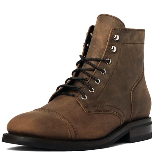 Image of Thursday Boot Company Men's Captain Rugged & Resilient Lace-up Boot, Burnt Copper, 10.5 UK