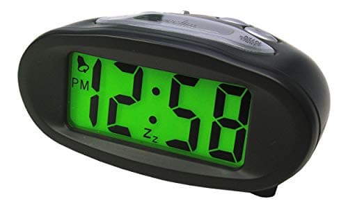 Image of Acctim Eclipse Digital Alarm Clock Smartlite® Superbrite® Crescendo Alarm Hybrid Solar & Battery Powered