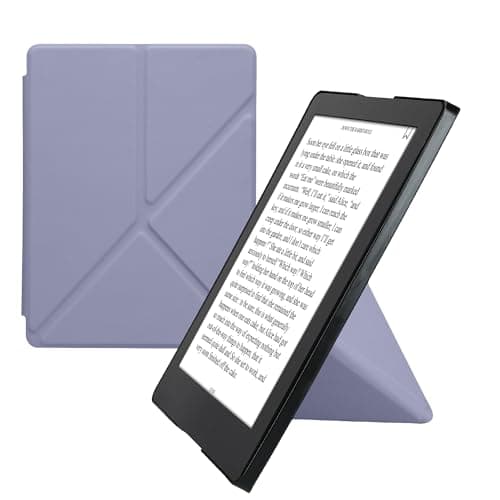 Image of kwmobile Origami Cover for Kobo Aura H2O Edition 2 Case - Slim PU Leather eReader Cover with Stand and auto sleep funktion - Lavender