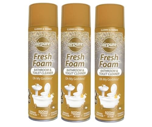 Image of Airpure Fresh Foam Mighty Mousse Bathroom & Toilet Cleaner (3 x 500ml) (Oh My Goddess x3)
