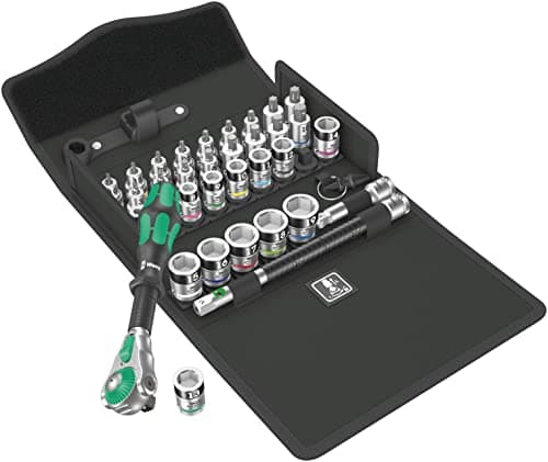 Image of Wera 8100 SB All-in Zyklop Speed Ratchet Set, 3/8" Drive, 35 Pieces - 05003536001
