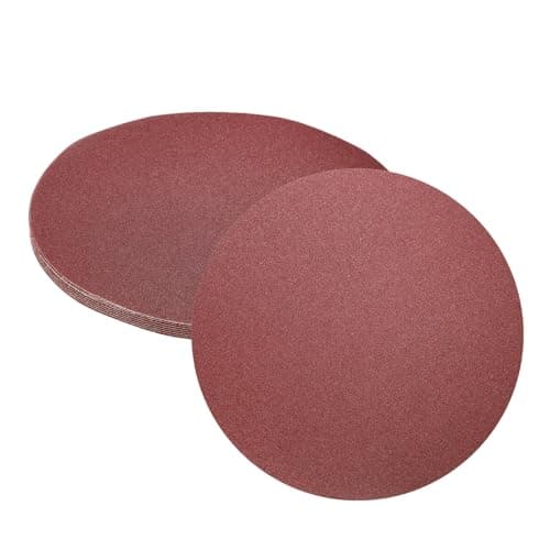 Image of sourcing map 8pcs 12-Inch PSA Sanding Discs, 80 Grits Aluminum Oxide Self Adhesive Stick Back Sandpapers, No-Hole Round Wet/Dry Sander Papers, Sand Auto Car Paint, Wood, Metal