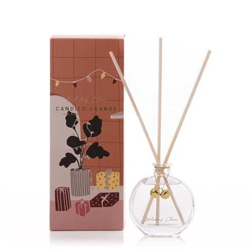 Image of The Aromatherapy Co. - Holiday Cheer - 100ml Diffuser - Candied Orange/Sweet & Fruity Scent - Gifting Boxed & Ready Xmas Home Decor.