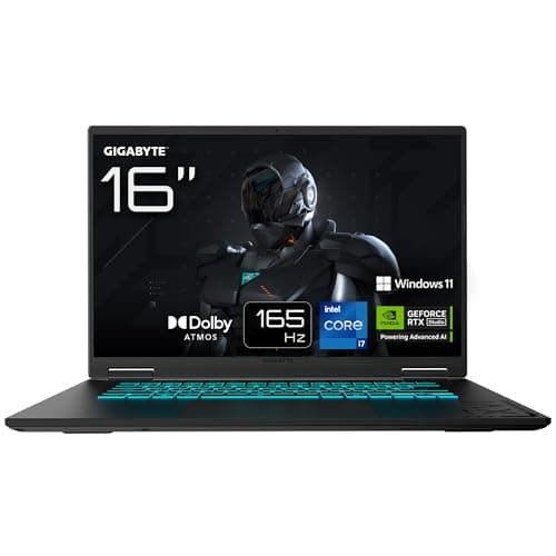 Image of Gigabyte Gaming A16 Laptop - 16", 165Hz WUXGA, Intel Core i7-13620H, NVIDIA RTX 5060 GPU, 16GB DDR5 5200MHz, 1 x Gen4 1TB SDD, Windows 11 Home, 2Y Warranty, Dolby Atmos, GAMING A16 CVHI3UK894SH