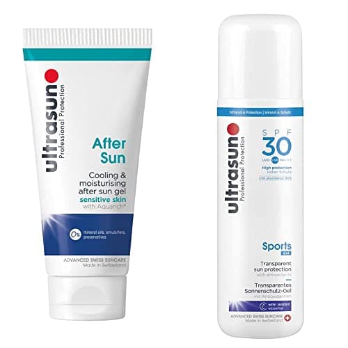 Image of ultrasun Aftersun 100 ml & Sports SPF 30 Transparent Sun Protection Gel, 200 ml