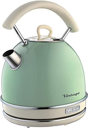 Image of Ariete 2877/04 Retro Style Cordless Dome Kettle, Removable and Washable Filter, 1.7 Litre Capacity, 360 ° Rotating Base, Visible Water Level, Vintage Design, Green