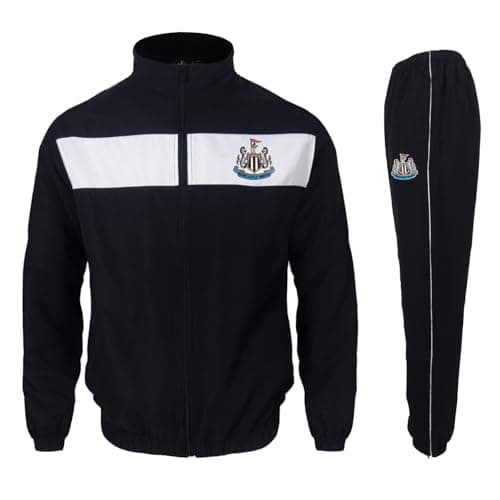 Image of Newcastle United FC Official Gift Boys Tracksuit Set Black White 10-11 Years LB