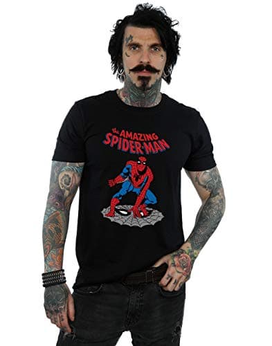 Image of Marvel Men's Spider-Man Painting T-Shirt Black Large