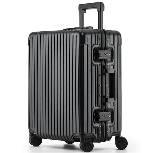 Image of Flight Knight Premium Lightweight Carry On Suitcase - 8 Spinner Wheels - Built-in TSA Lock - Aluminium Frame, ABS Hard Shell Carry on Check in Luggage Highly Durable - Approved for Over 100 Airlines