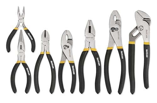 Image of HURRICANE 7 Pieces Pliers Set, 8 inch Groove Joint Pliers, 8 inch Slip Joint, 7 inch Linesman, 6 inch Slip Joint, 6 inch Diagonal, 6 inch Long Nose, Mini Long Nose, for DIY & Home Use