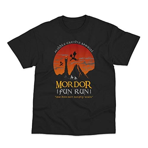 Image of Mordor Fun Run Inspired by The Lord of The Rings T-Shirt (Black, M)