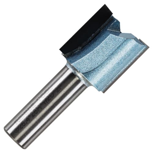 Image of Rennie Tools - 25.4mm (1") Cutting Diameter x 26mm Flute x 1/2" Shank TCT Tipped 2 Flute Straight Router Cutter Bit. Compatible With Makita Trend Festool Hikoki Dewalt Router Etc. 25.4mm Router Bit