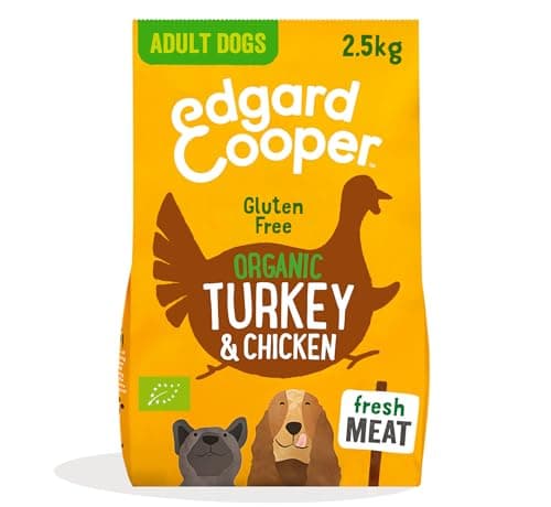 Image of Edgard & Cooper Dry Dog Food For Medium Breed Adult Dogs (2.5kg), Organic Turkey & Chicken, Organic Ingredients, Gluten-free Recipe With Natural Ingredients, Never Meat Meal