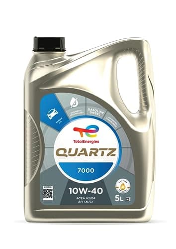Image of TotalEnergies Quartz 7000 10W40 Engine Oil - ACEA A3/B4, API SN/CF - Clean-Shield Technology - Synthetic Motor Oil Lubricant - 5L